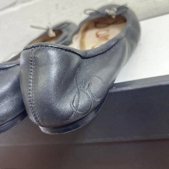 Sam Edelman Felicia Black Leather Ballet Flats Slip On Shoes Women's 9 US/39 EU - Picture 9 of 10
